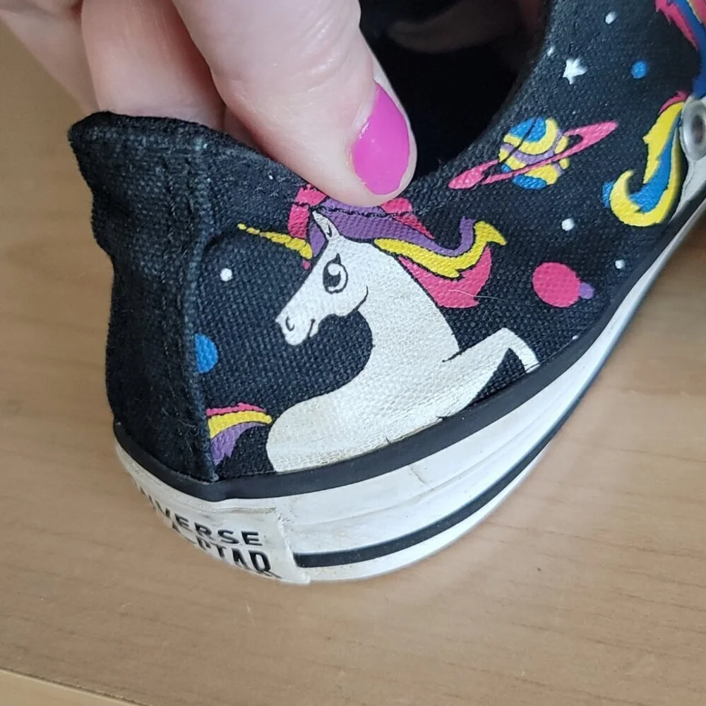Converse Low Top Unicorn Unicons Black Lace Up Sneakers Shoes Kids Unisex CTAS 4